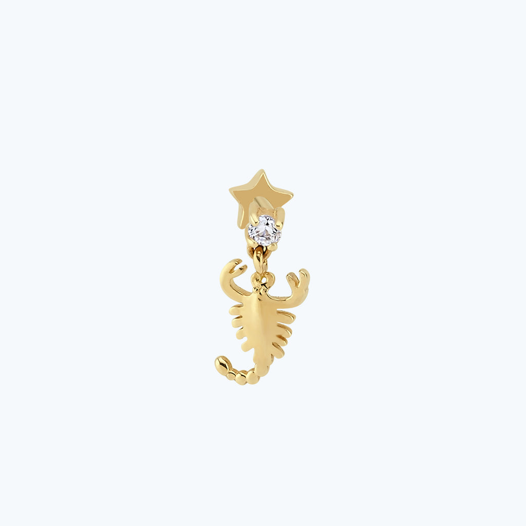 Gold Skorpion Tragus Piercing