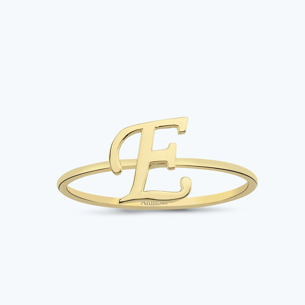 Bague Or Lettre E