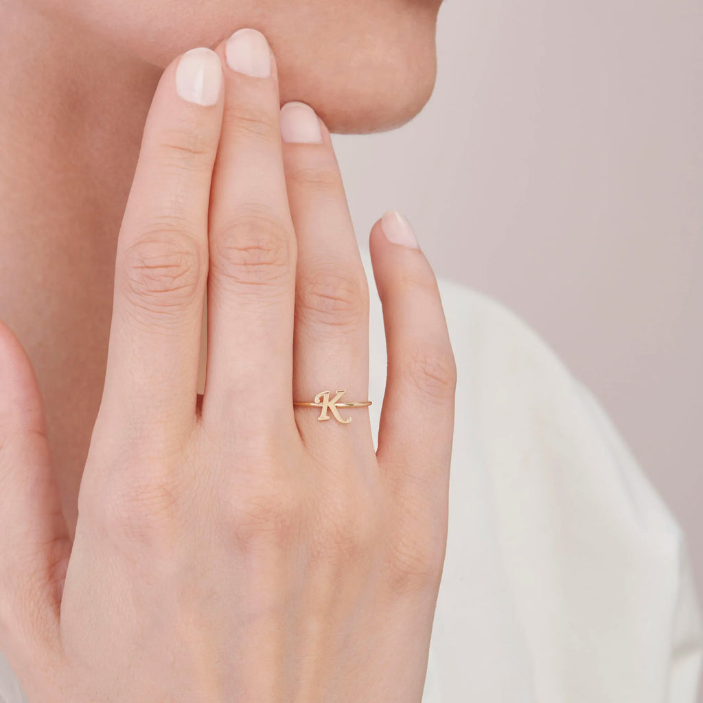 Bague Or Lettre K