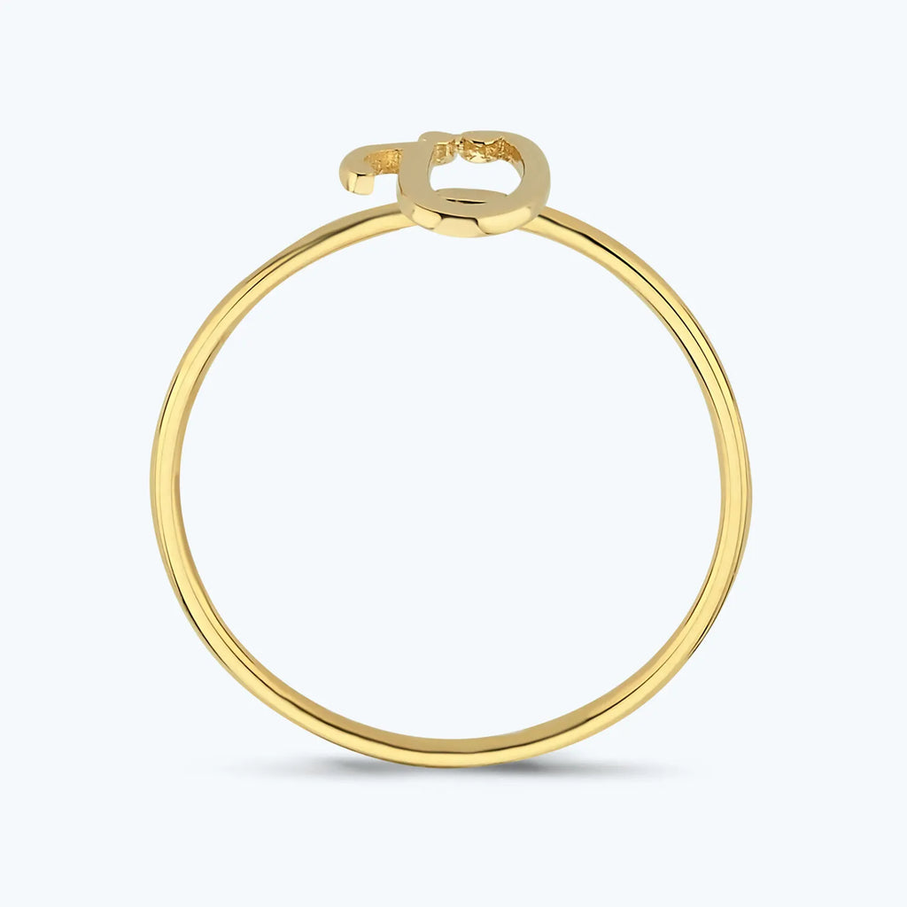 Bague Or Lettre Ü