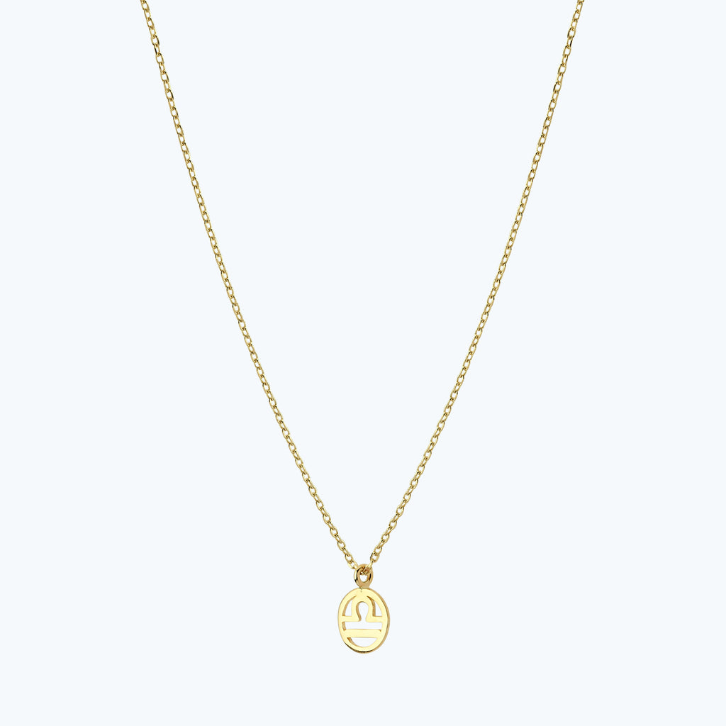 Zodiac Sign Libra Gold Necklace