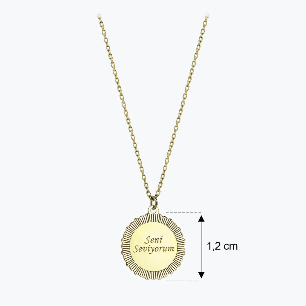 Altinbas Life Seni Seviyorum Gold Necklace