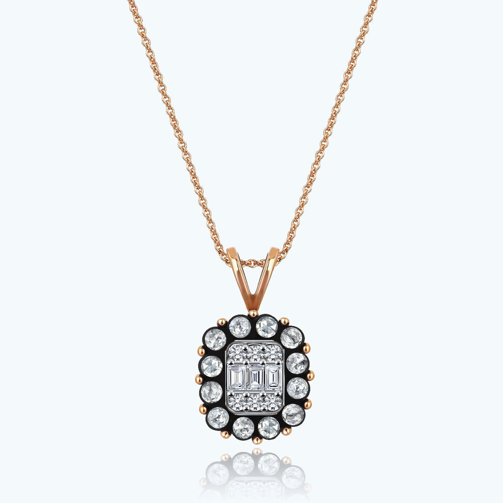 Collier Diamant Baguette