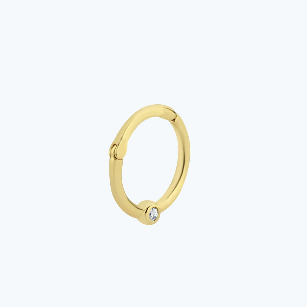 Gold Hoop Clicker Piercing