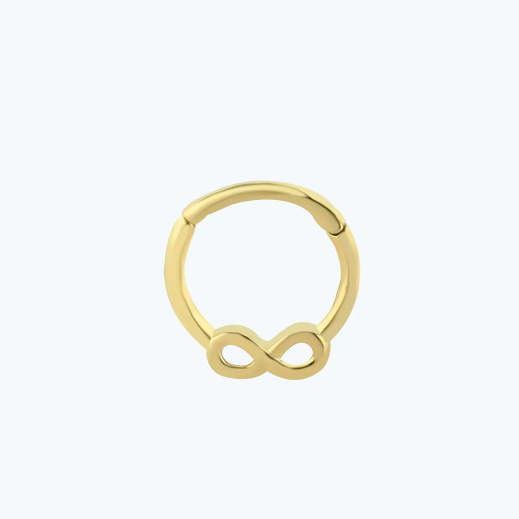 Infinity Gold Hoop Clicker Piercing