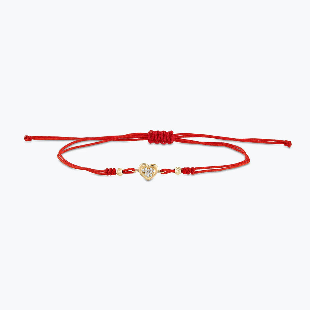 Heart Cord Gold Bracelet