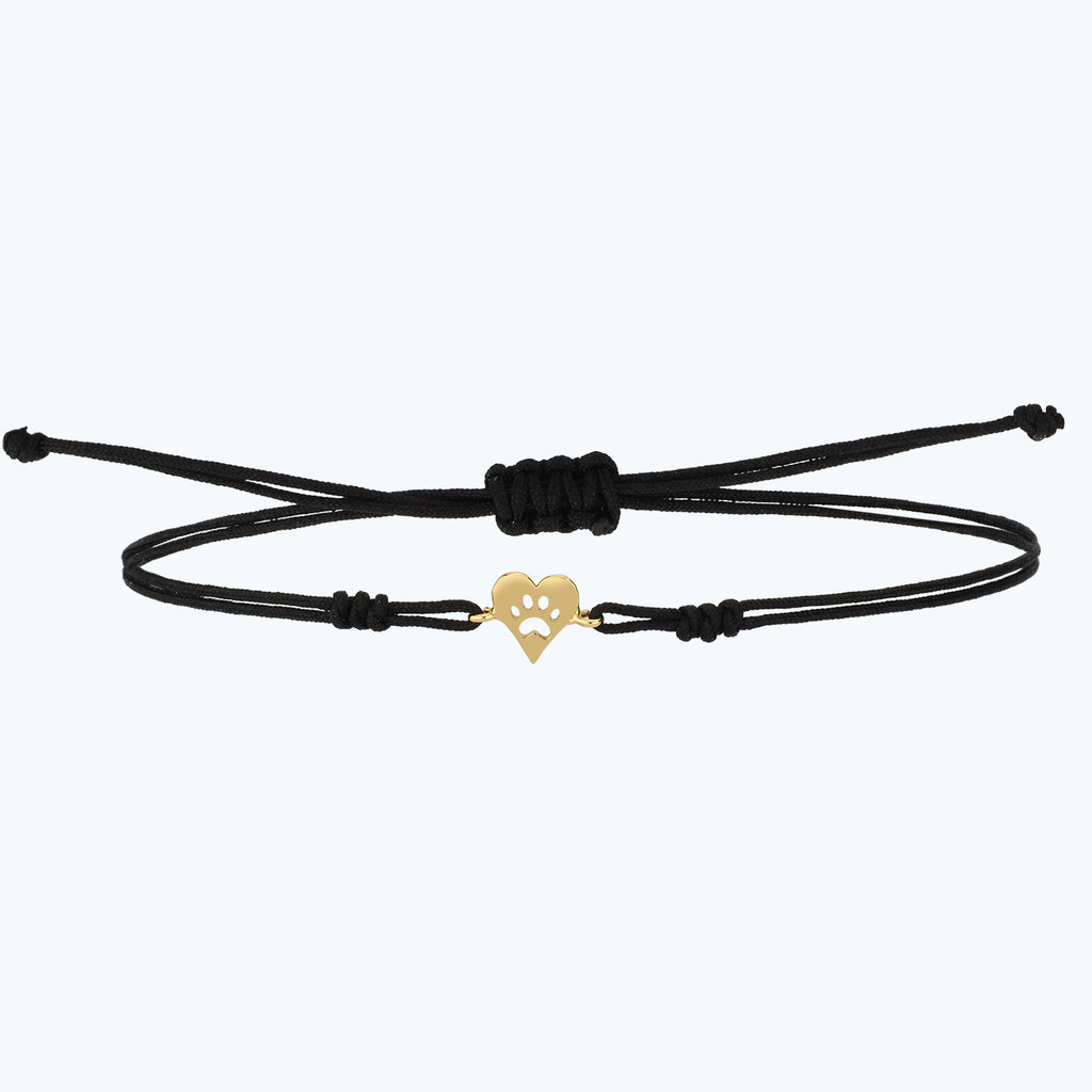 Heart Gold Cord Bracelet