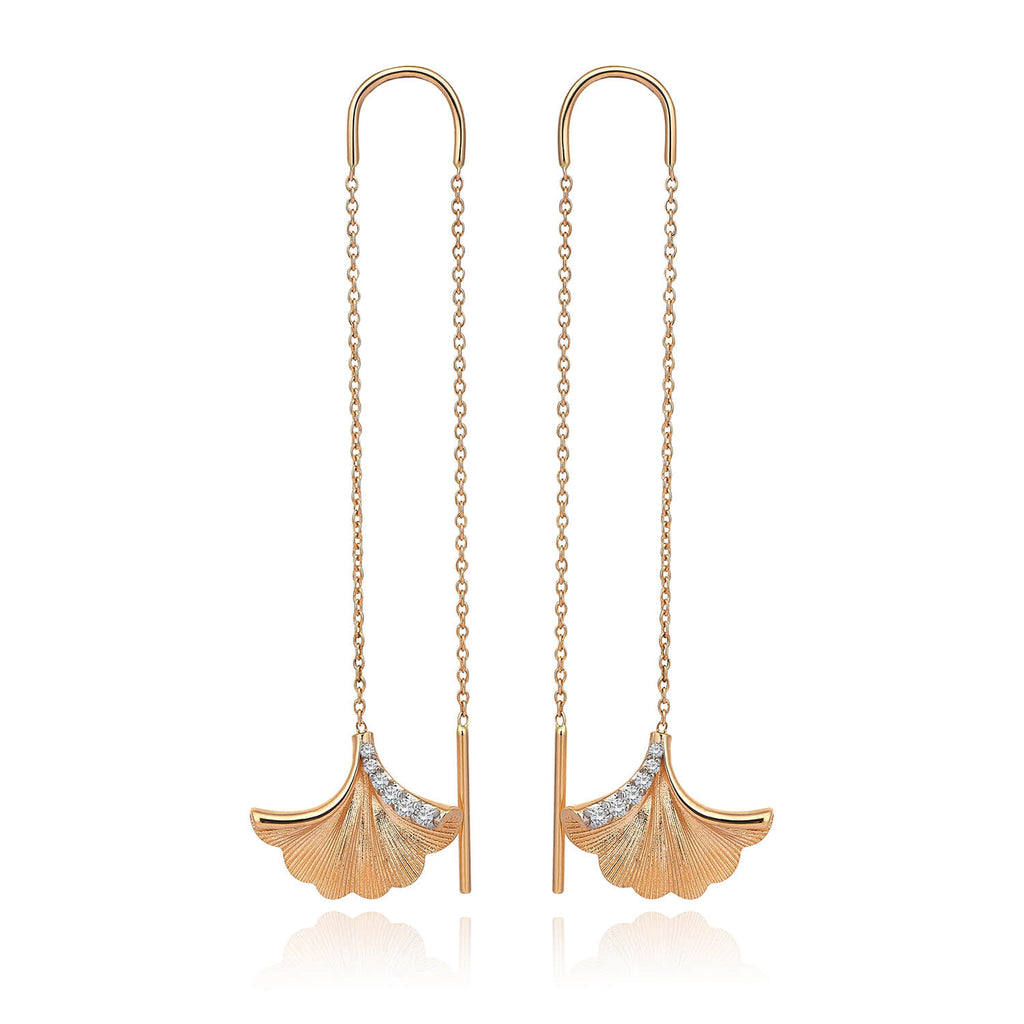 Diamantohrring - Ginkgo