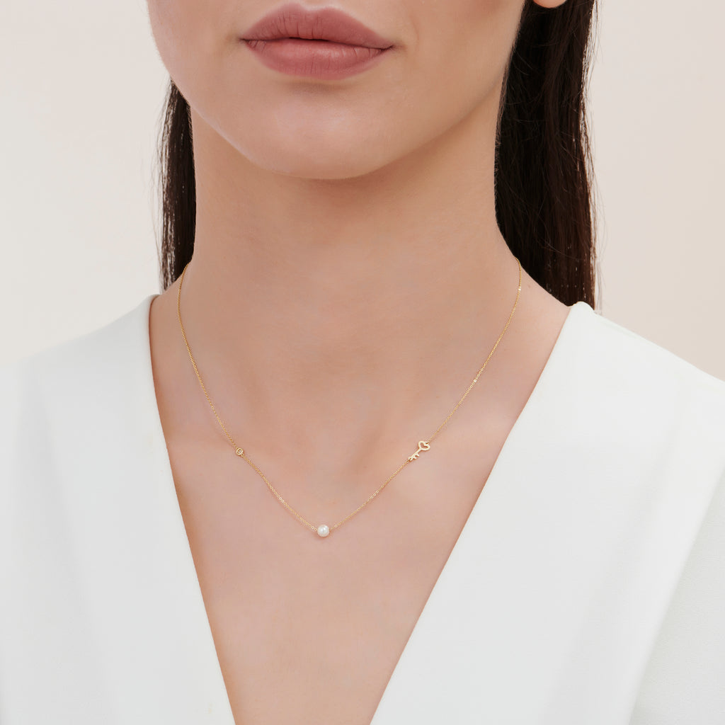Perlen Diamantkette