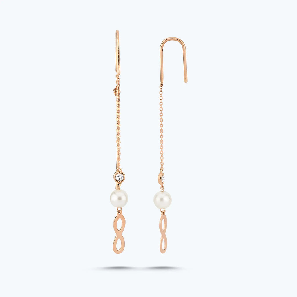 Perlen Diamantohrring