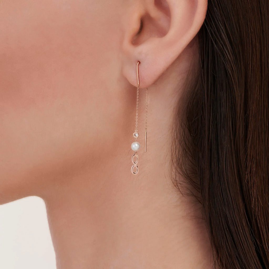 Perlen Diamantohrring