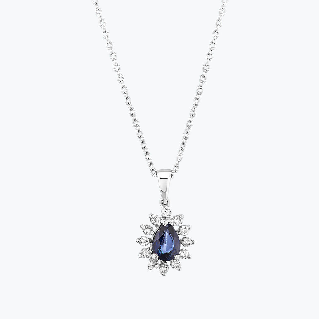 Saphir Diamantkette