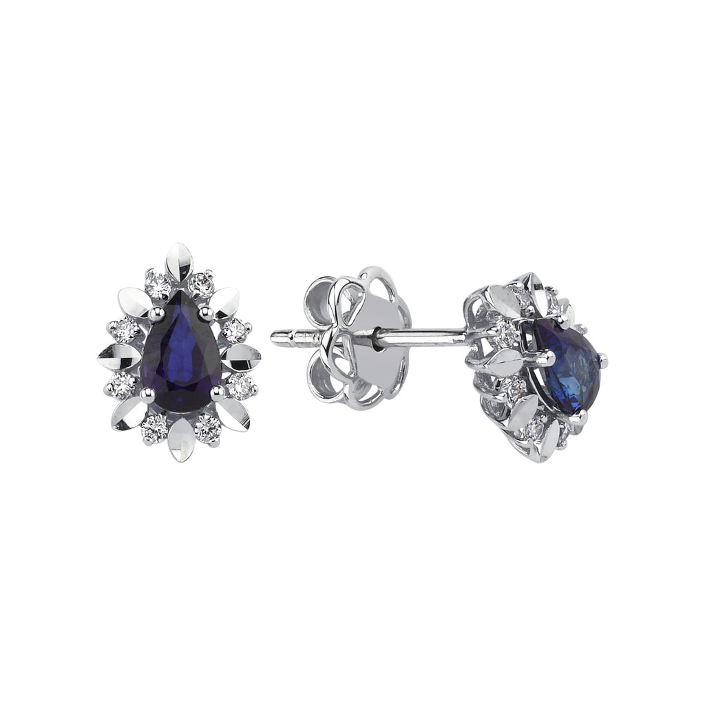 Sapphire Diamond Earrings