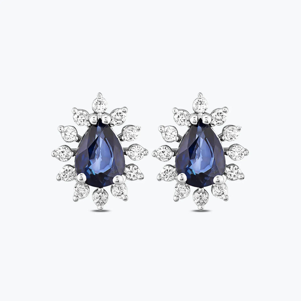 Saphir Diamantohrringe
