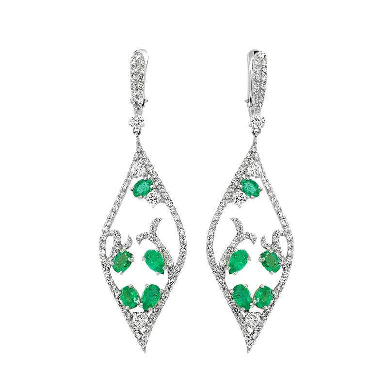 Emerald Diamond Earrings
