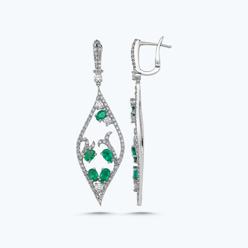 Emerald Diamond Earrings