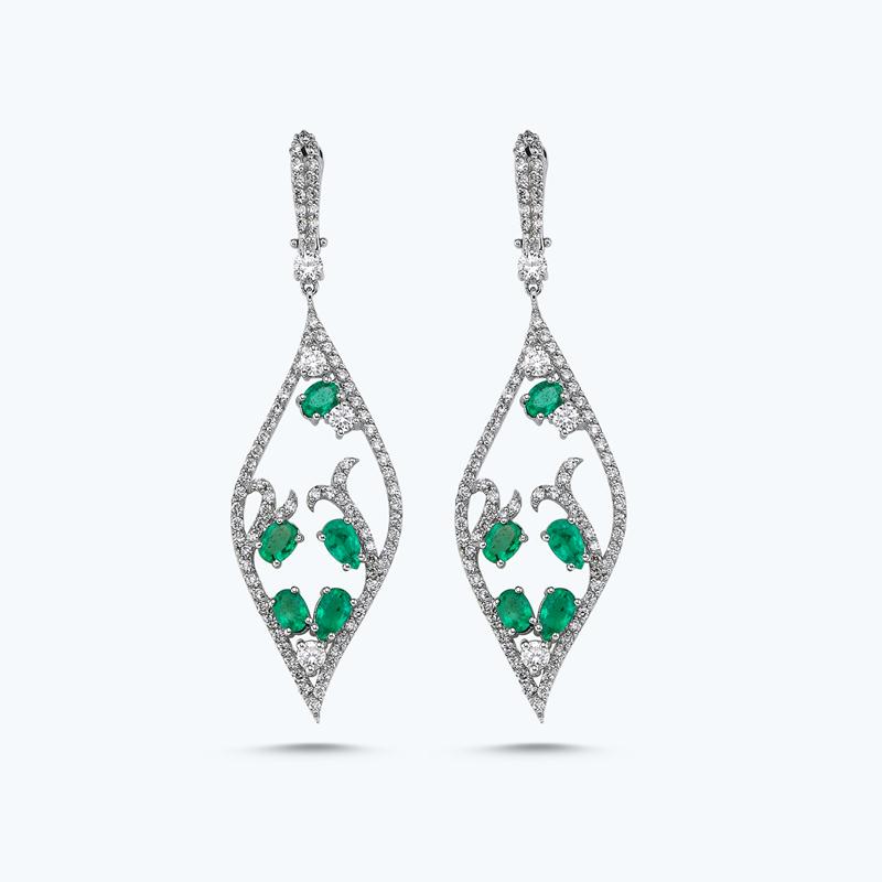 Emerald Diamond Earrings