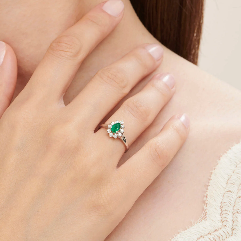 Smaragd Diamantring