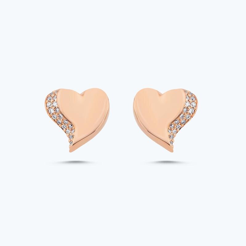 Boucles d'Oreilles Diamant Coeur