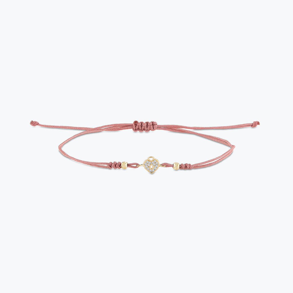 Heart Gold Cord Bracelet