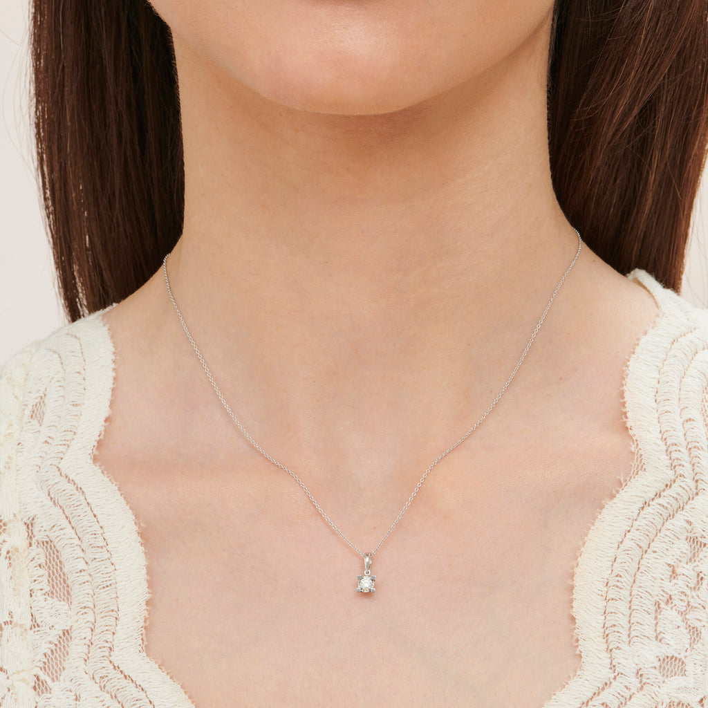 Collier Diamant Solitaire